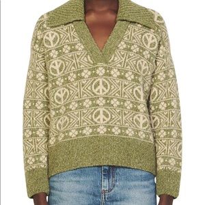 Sandro Peace Print Sweater